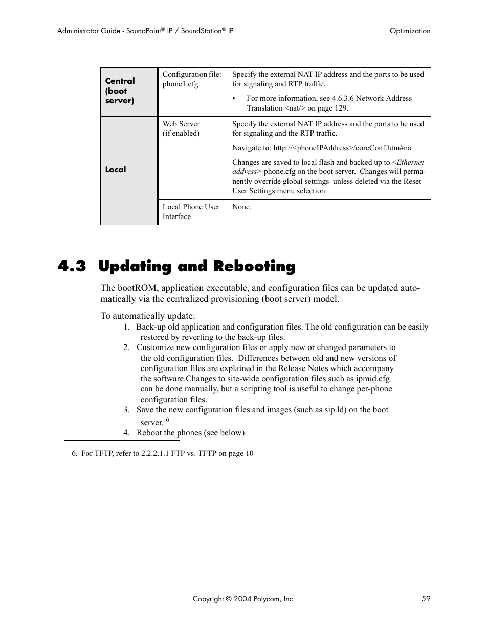 3 updating and rebooting | Polycom Version 1.4.x 17 User Manual | Page 67 / 147