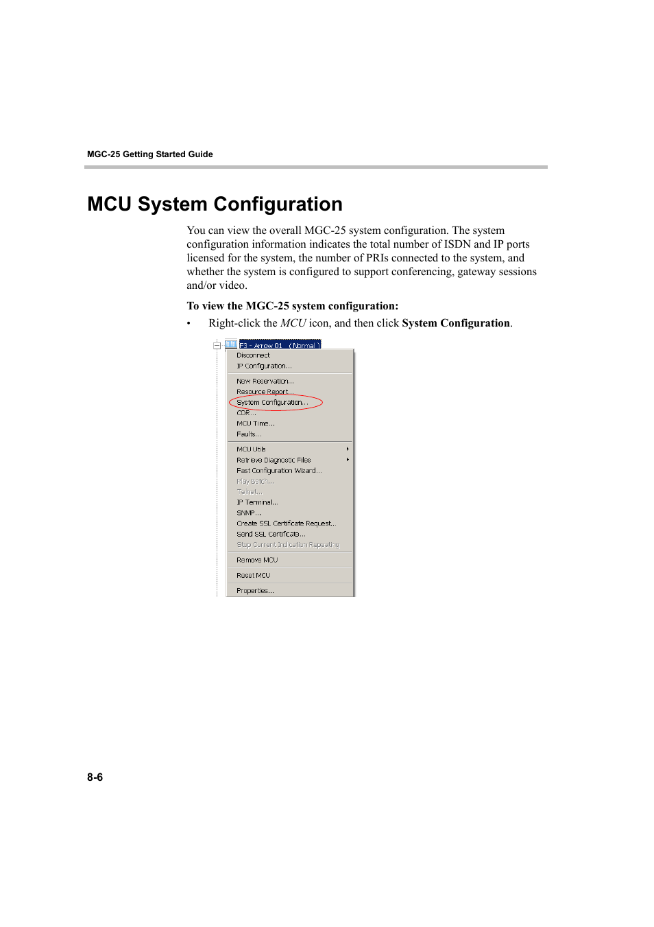 Mcu system configuration, Mcu system configuration -6 | Polycom DOC2232A User Manual | Page 100 / 132