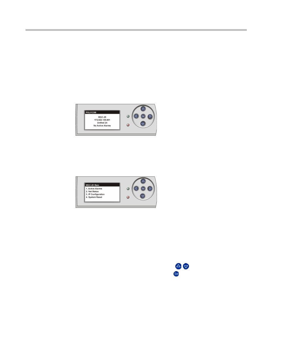 System idle display, Main menu, System idle display -4 | Main menu -4 | Polycom DOC2232A User Manual | Page 18 / 132