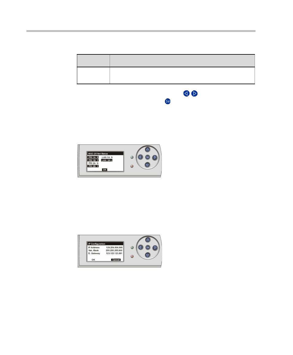 Net status, Ip configuration, Net status -6 | Ip configuration -6 | Polycom DOC2232A User Manual | Page 20 / 132