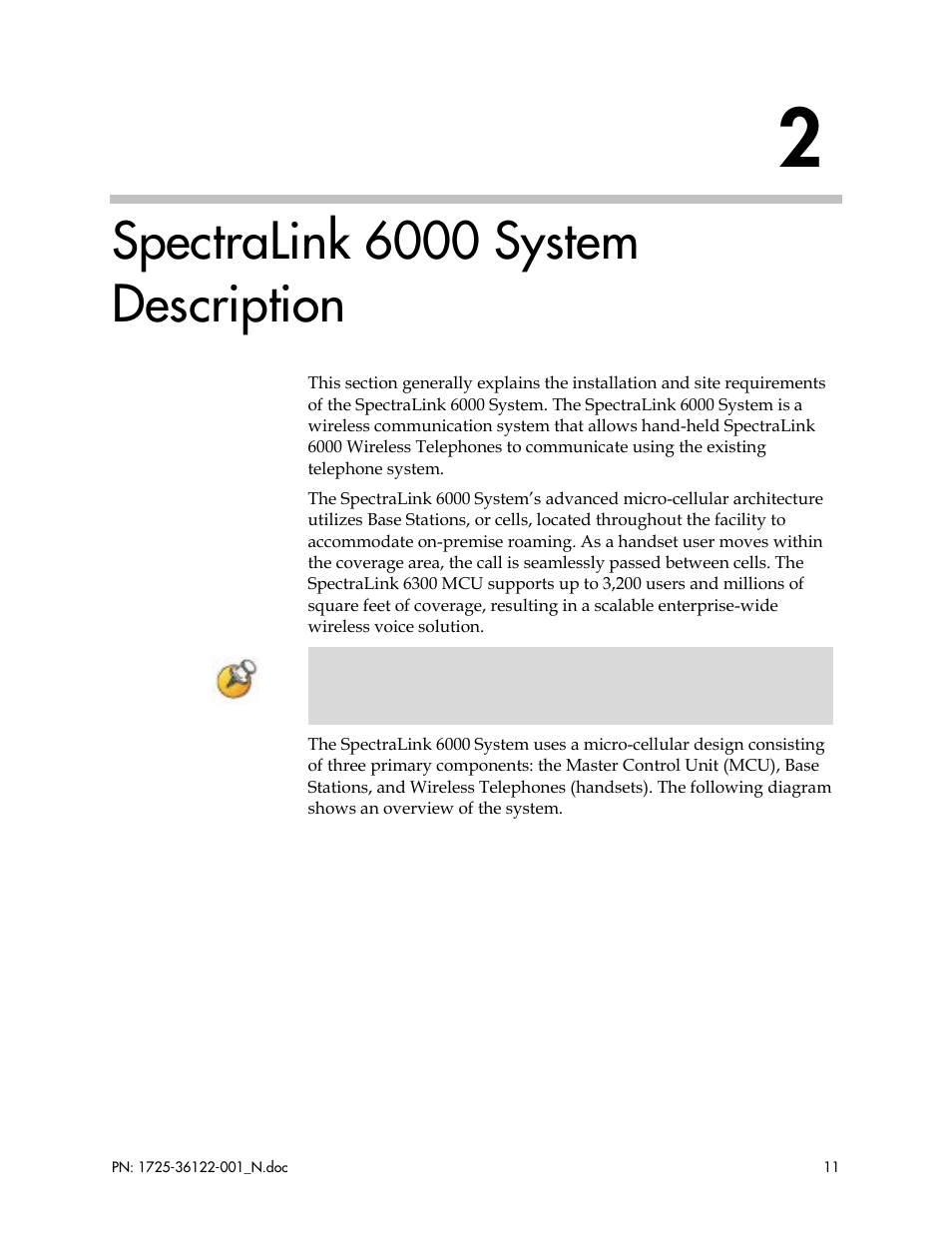 Spectralink 6000 system description | Polycom SpectraLink RCO400 User Manual | Page 11 / 68