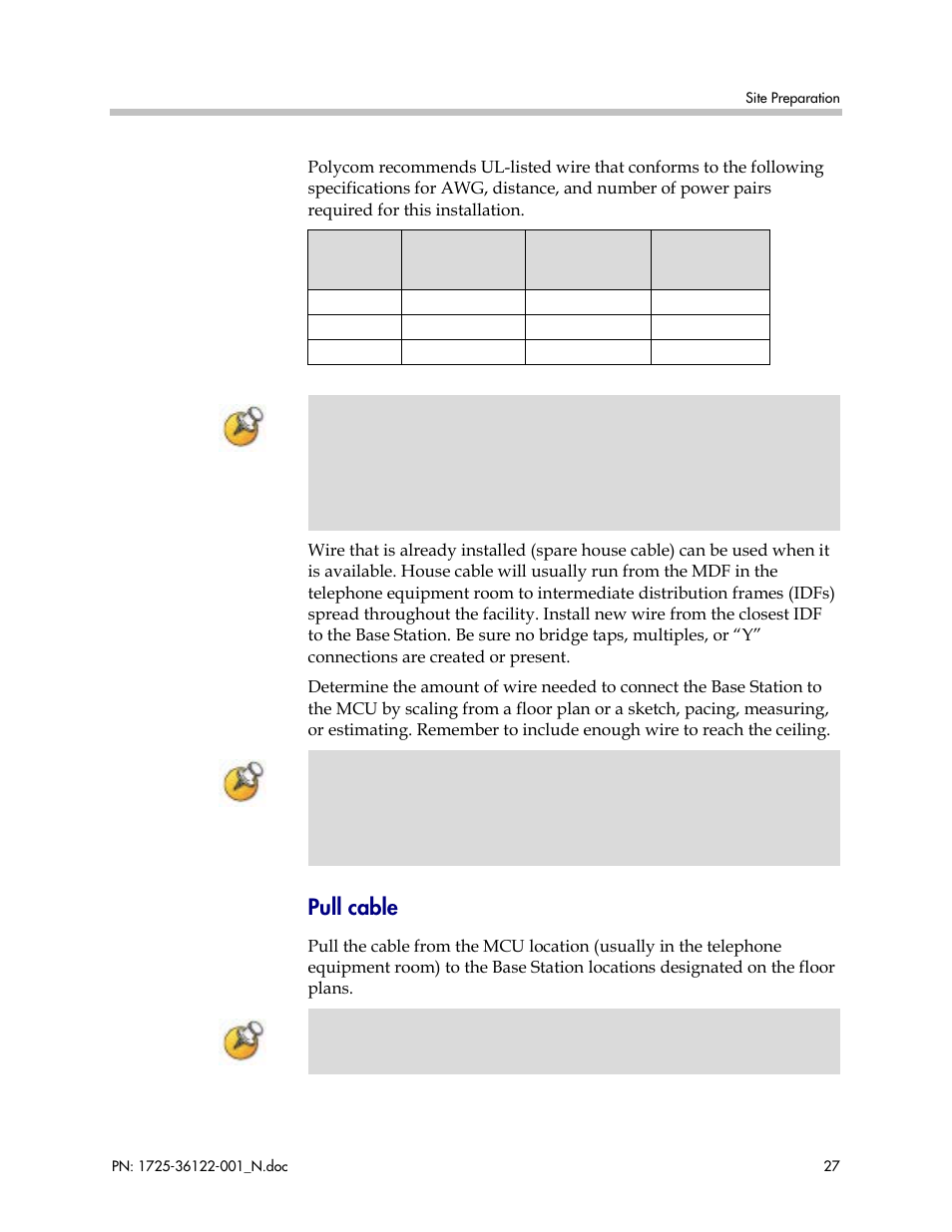 Pull cable | Polycom SpectraLink RCO400 User Manual | Page 27 / 68