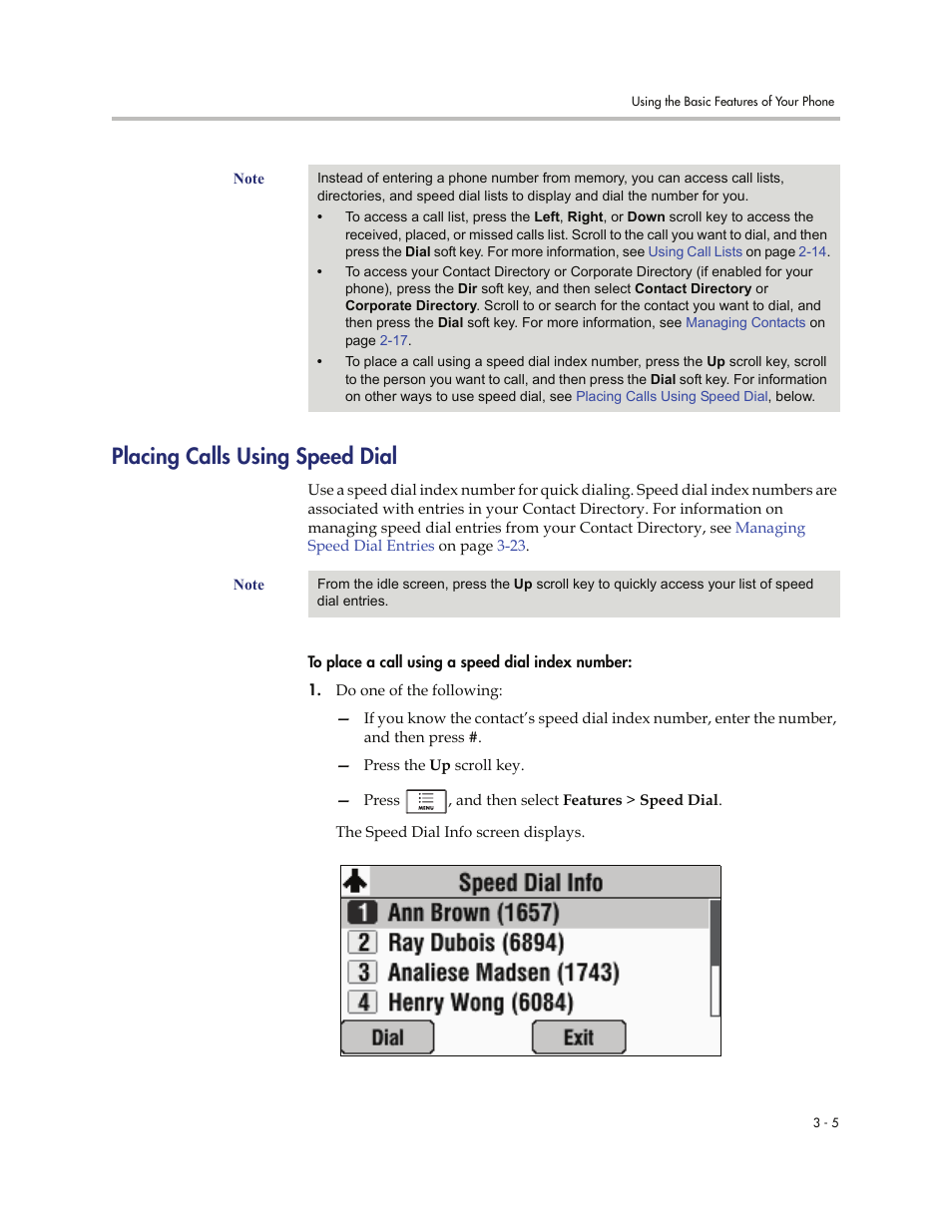 Placing calls using speed dial | Polycom 7000 User Manual | Page 67 / 130