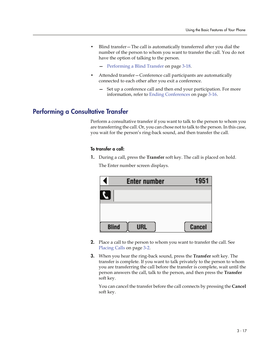 Performing a consultative transfer, Performing a consultative transfer -17 | Polycom 7000 User Manual | Page 79 / 130