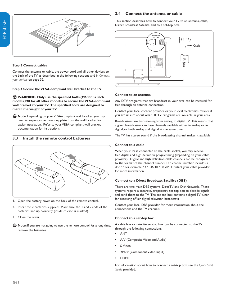 English française esp añol | Polycom 52PFL7403D User Manual | Page 10 / 44