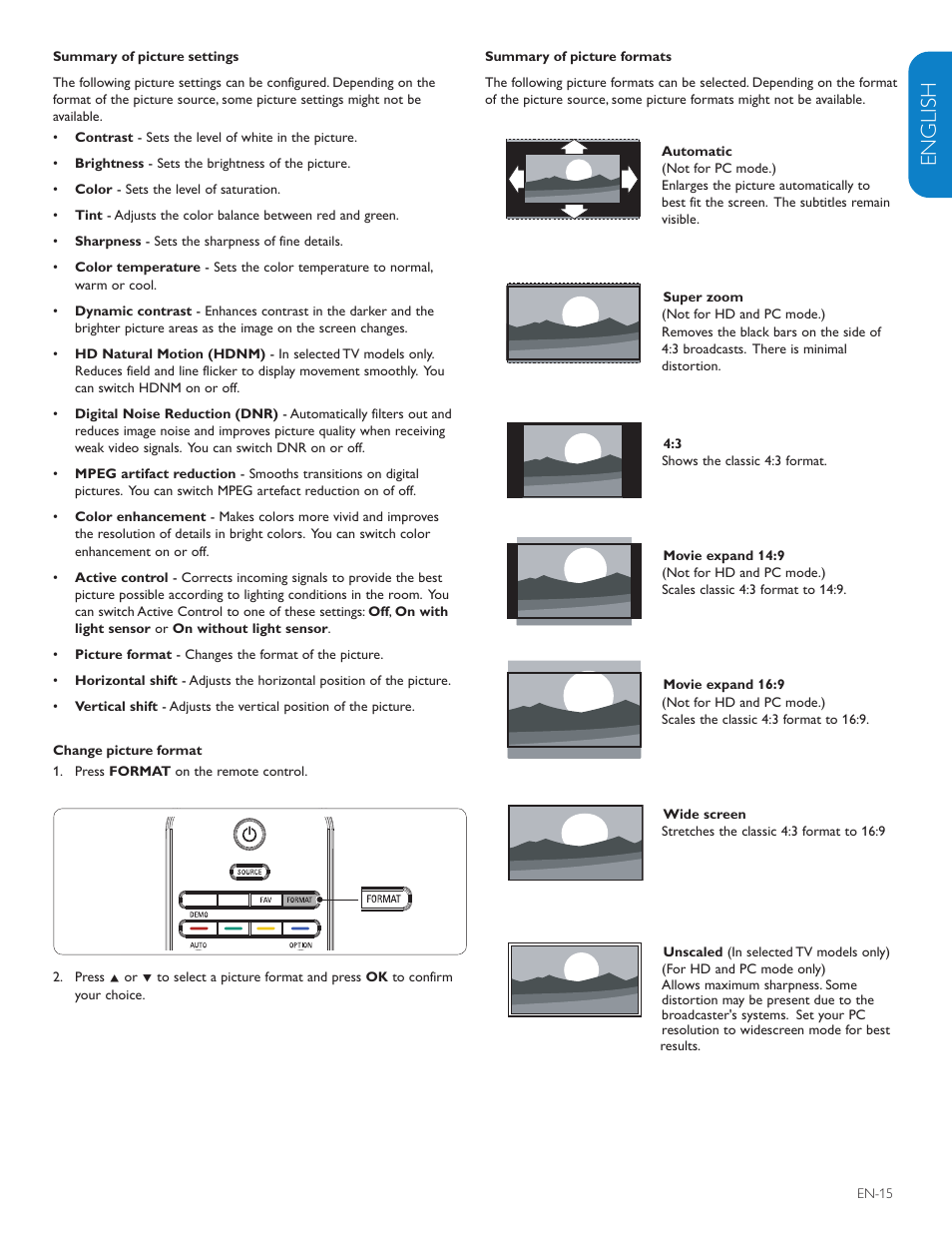 English française esp añol | Polycom 52PFL7403D User Manual | Page 17 / 44