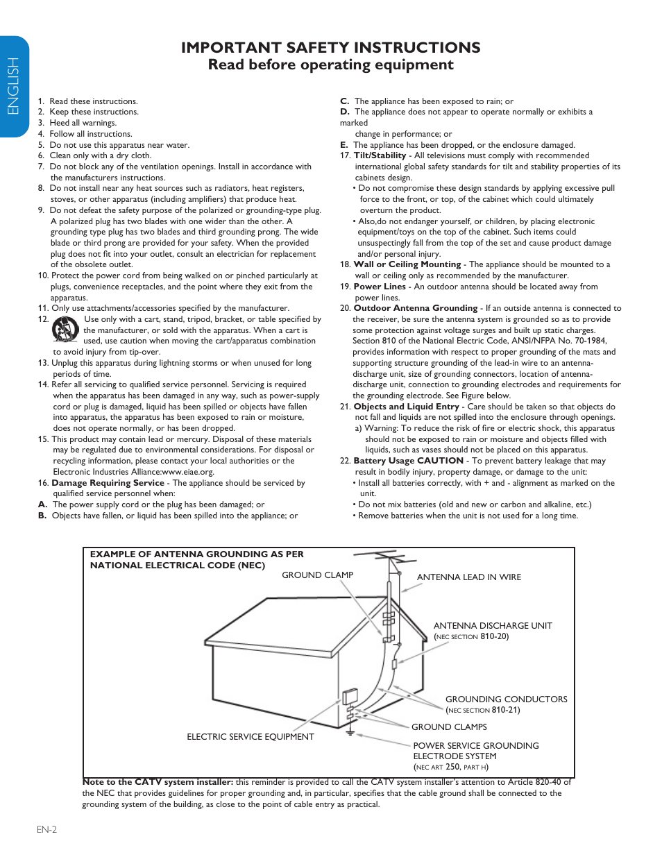 English française esp añol | Polycom 52PFL7403D User Manual | Page 4 / 44