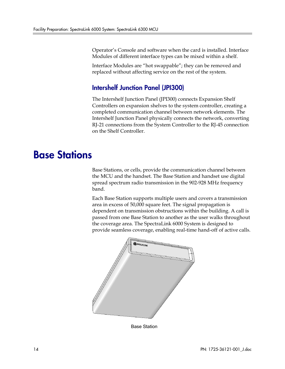 Base stations | Polycom SpectraLink 6300 MCU User Manual | Page 14 / 50