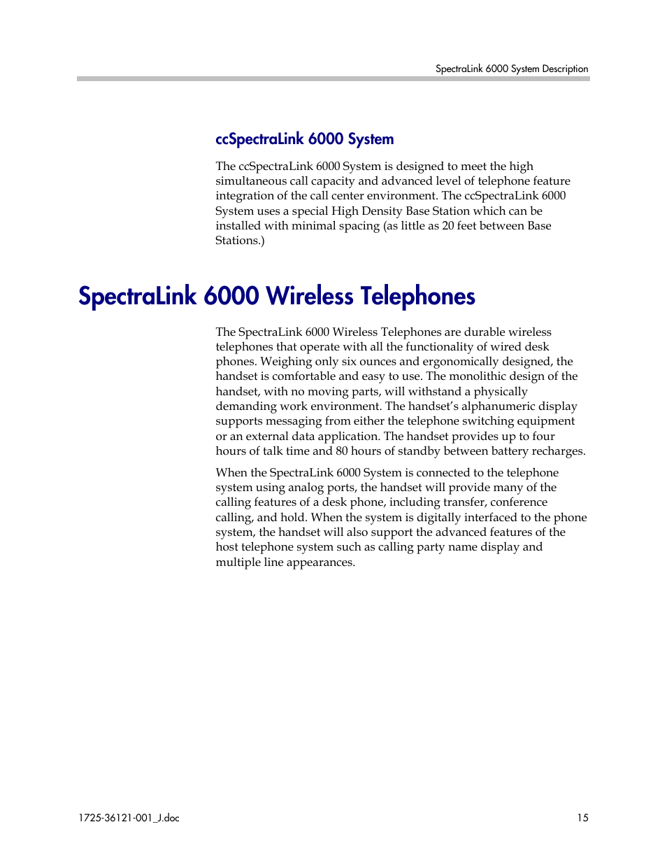 Spectralink 6000 wireless telephones | Polycom SpectraLink 6300 MCU User Manual | Page 15 / 50