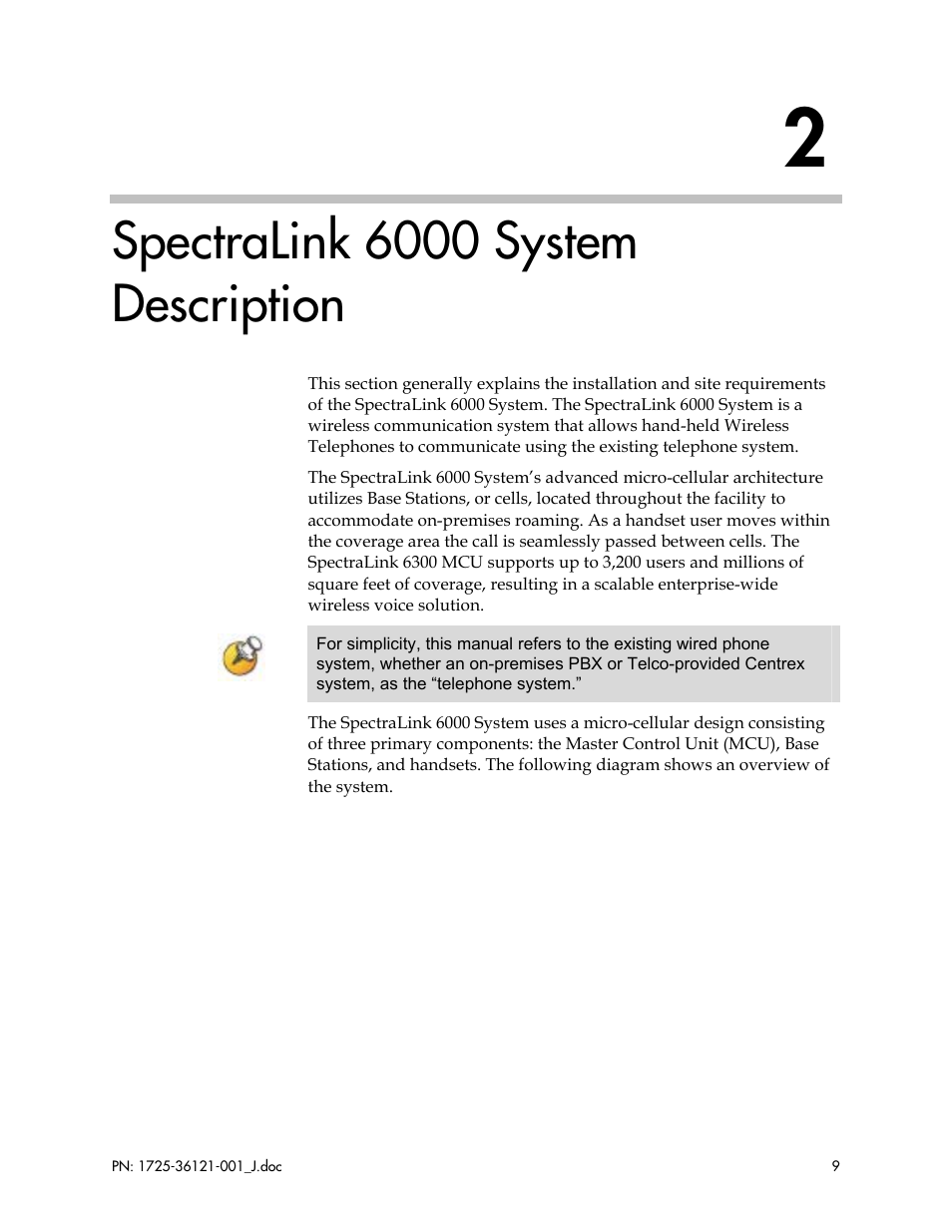 Spectralink 6000 system description | Polycom SpectraLink 6300 MCU User Manual | Page 9 / 50