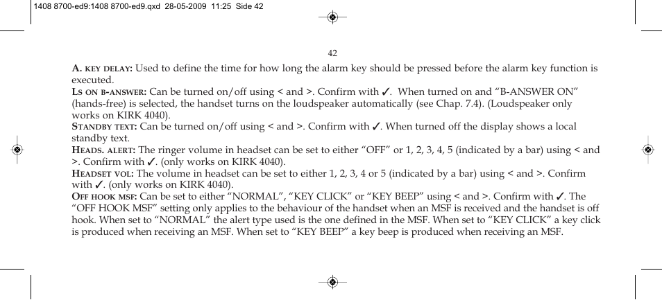 Polycom KIRK 4020 User Manual | Page 42 / 76