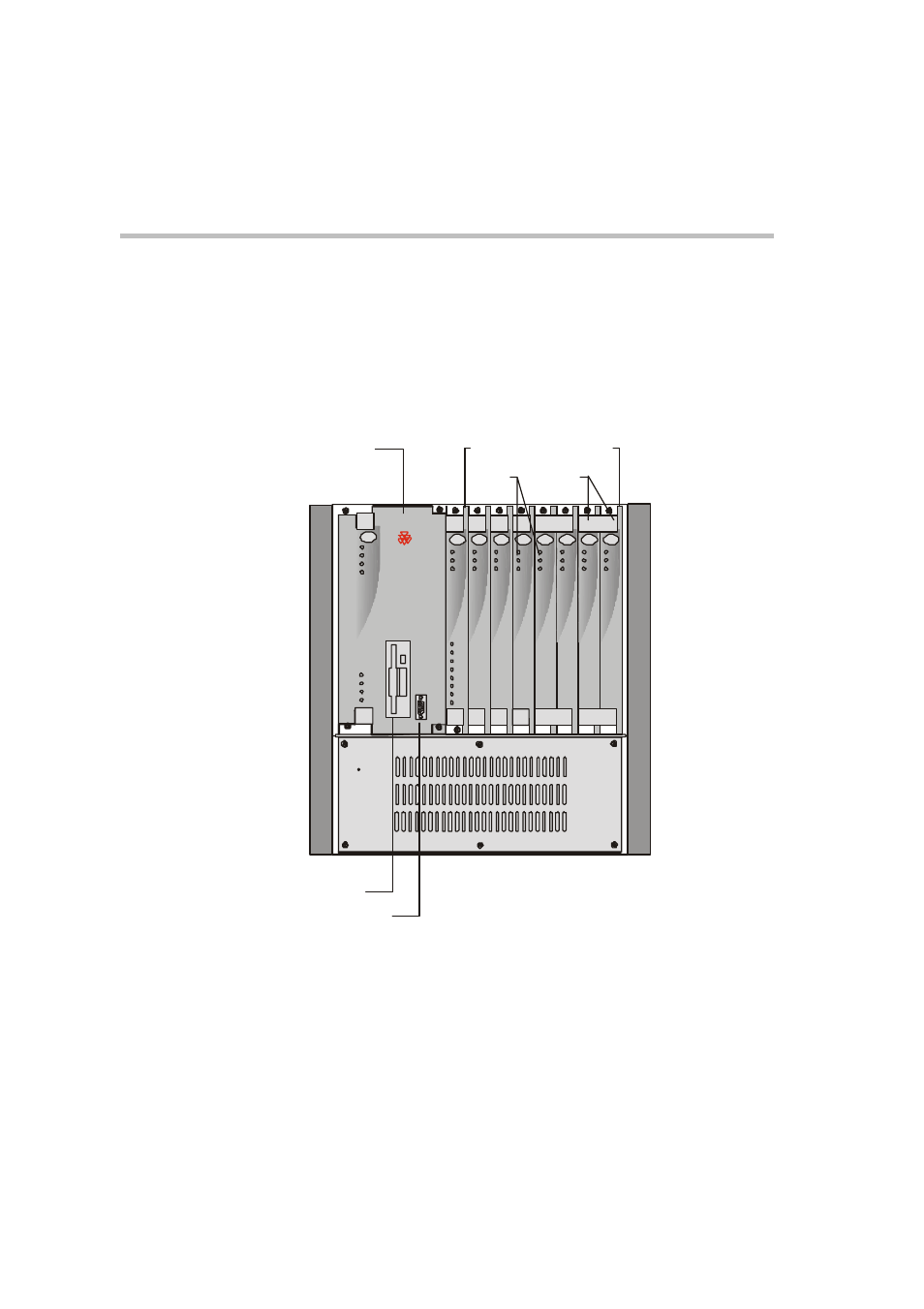 Mgc-50 components location, Mgc-50 components location -6, Figure 2-5: mgc-50 front panel | Chapter 2 - hardware description, Functional modules, Leds | Polycom DOC2230A User Manual | Page 20 / 144