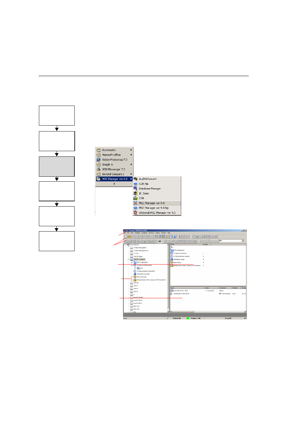 Starting the mgc manager, Starting the mgc manager -6 | Polycom DOC2230A User Manual | Page 30 / 144