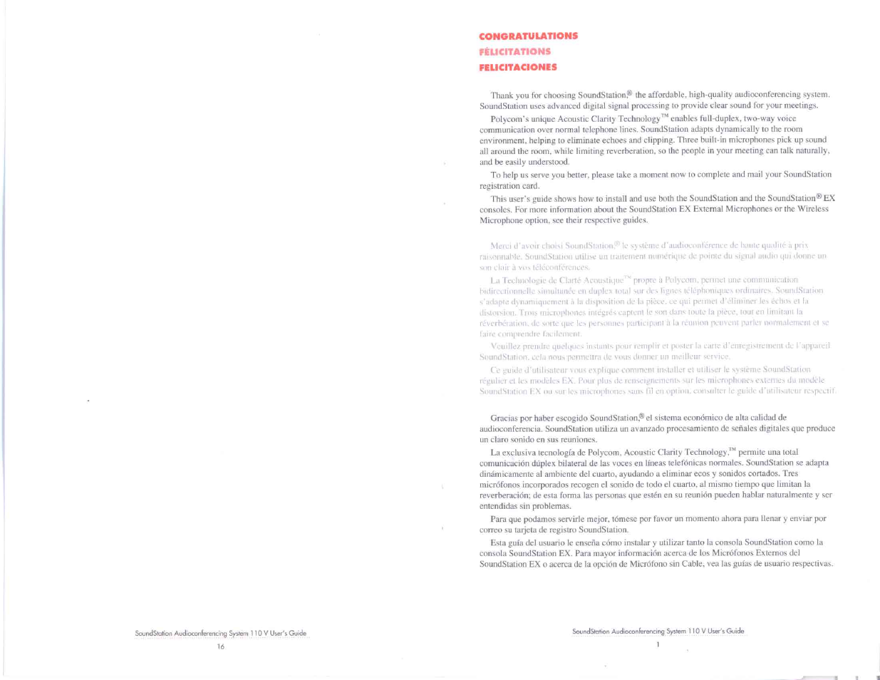Polycom SoundStation 110 V User Manual | Page 18 / 20