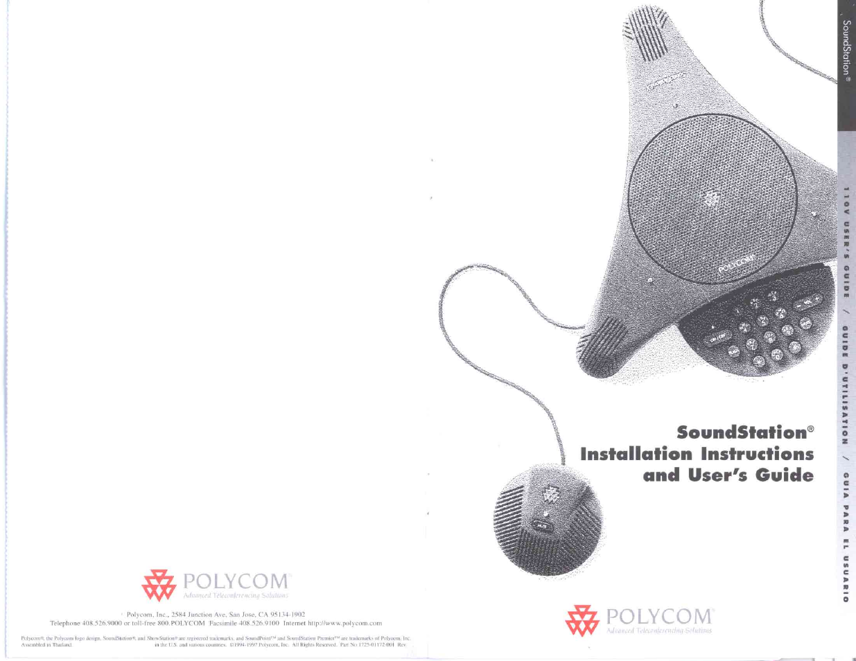 Polycom | Polycom SoundStation 110 V User Manual | Page 20 / 20