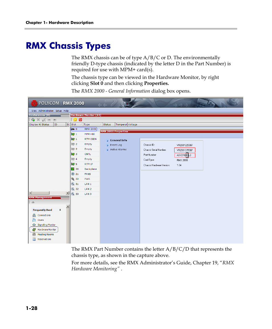 Rmx chassis types, Rmx chassis types -28 | Polycom DOC2558C User Manual | Page 34 / 45