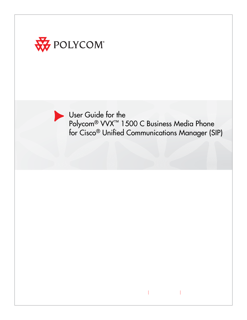 Polycom VVX 1500 C Business Media Phone for Cisco Unified Communications Manager (SIP) User Manual | 192 pages