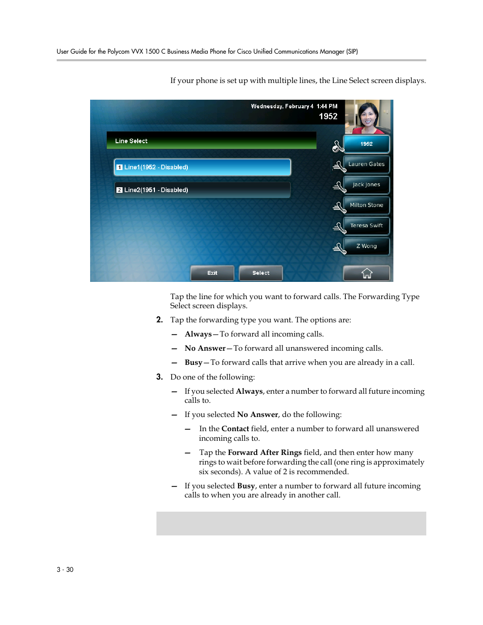 Polycom VVX 1500 C Business Media Phone for Cisco Unified Communications Manager (SIP) User Manual | Page 140 / 192