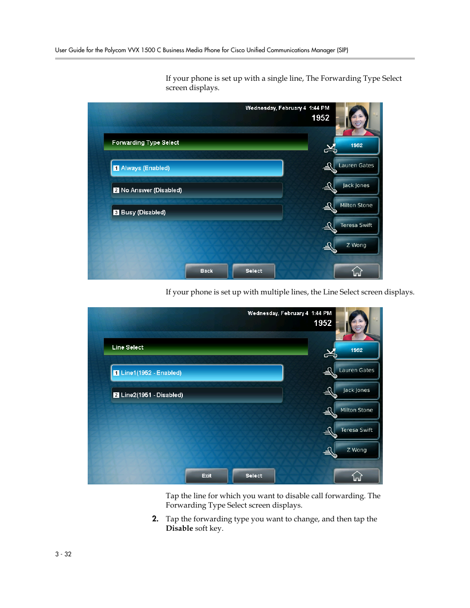 Polycom VVX 1500 C Business Media Phone for Cisco Unified Communications Manager (SIP) User Manual | Page 142 / 192