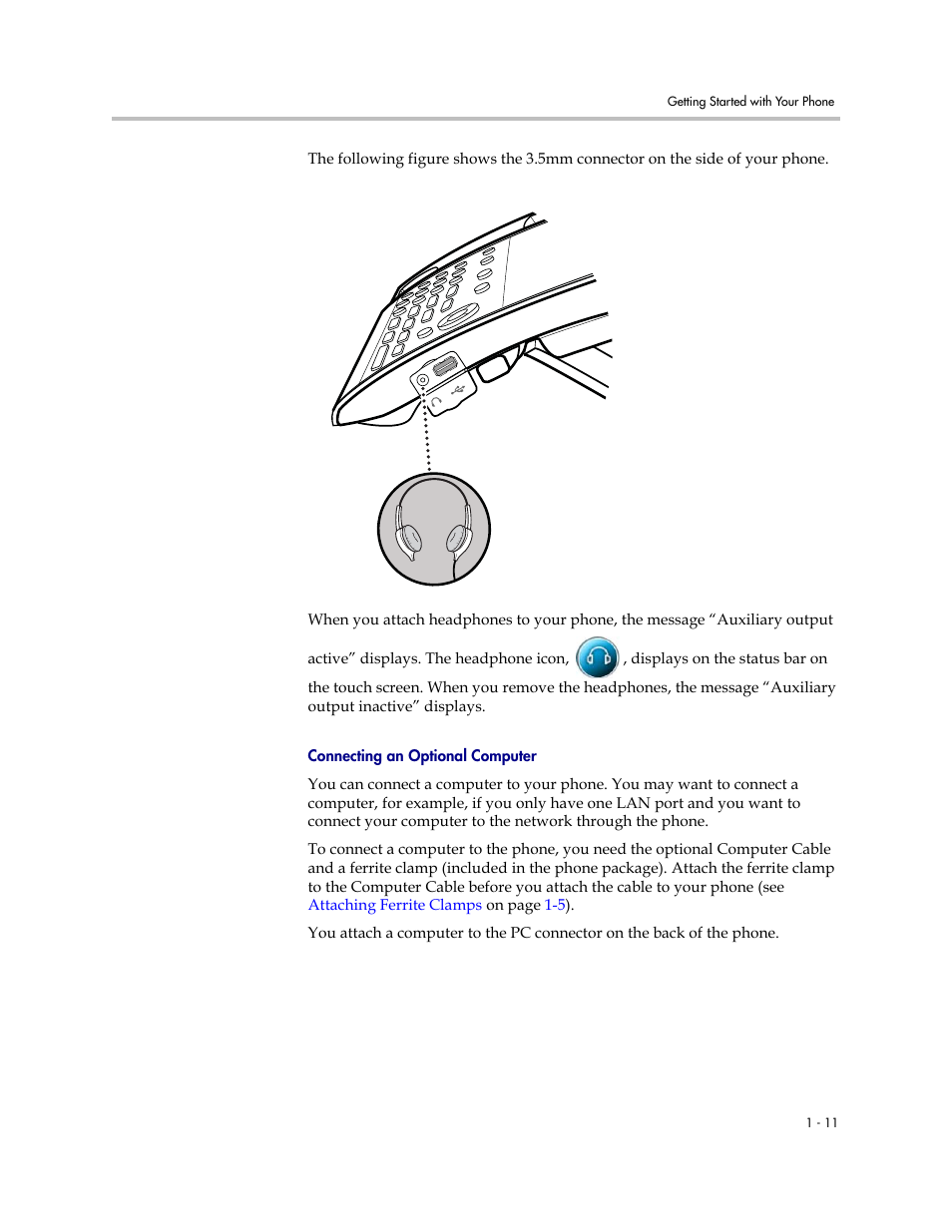 Connecting an optional computer | Polycom VVX 1500 C Business Media Phone for Cisco Unified Communications Manager (SIP) User Manual | Page 19 / 192