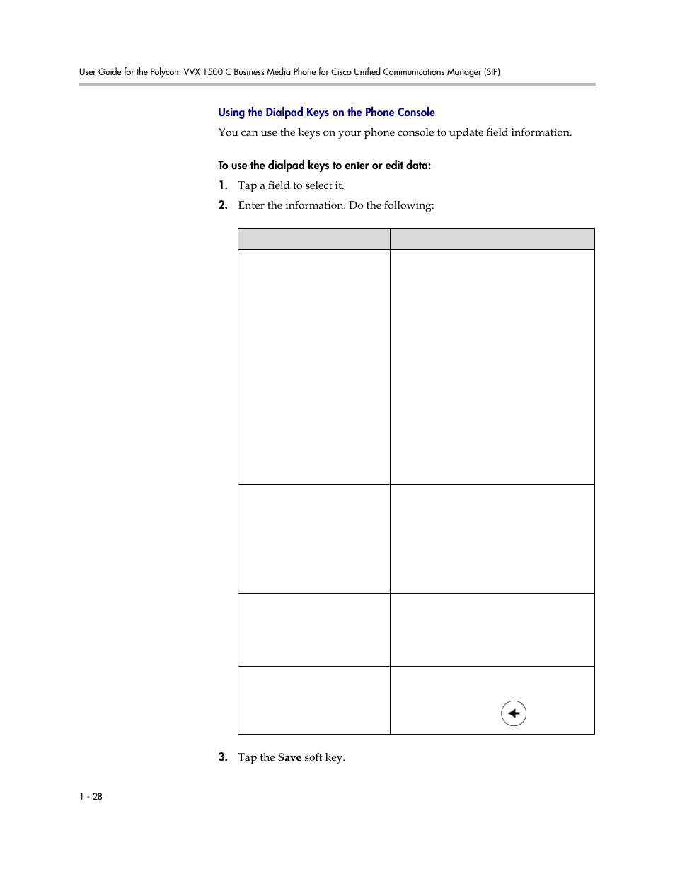 Polycom VVX 1500 C Business Media Phone for Cisco Unified Communications Manager (SIP) User Manual | Page 36 / 192