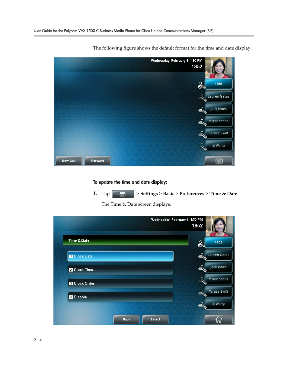 Polycom VVX 1500 C Business Media Phone for Cisco Unified Communications Manager (SIP) User Manual | Page 42 / 192