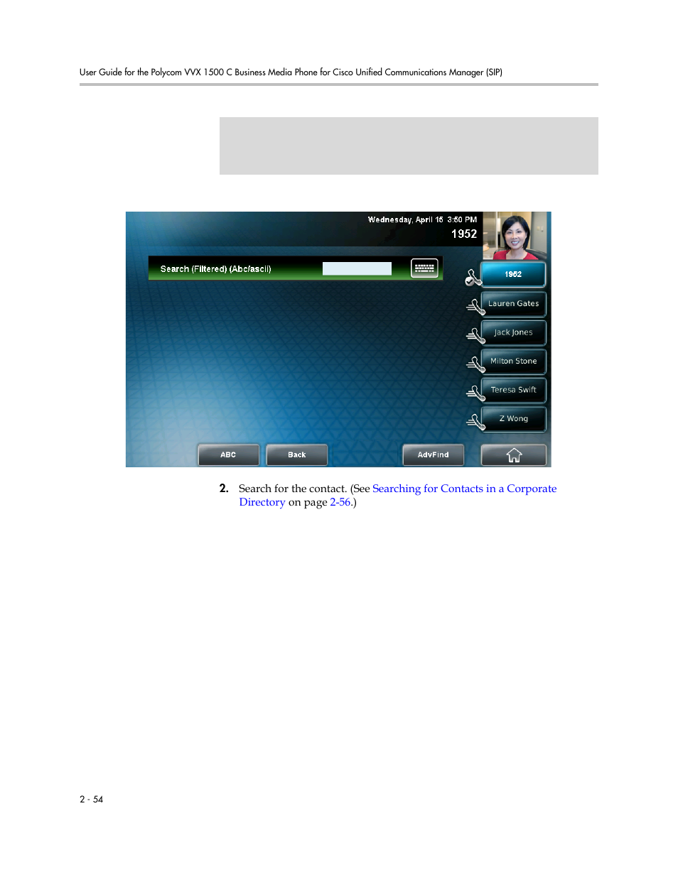 Polycom VVX 1500 C Business Media Phone for Cisco Unified Communications Manager (SIP) User Manual | Page 92 / 192