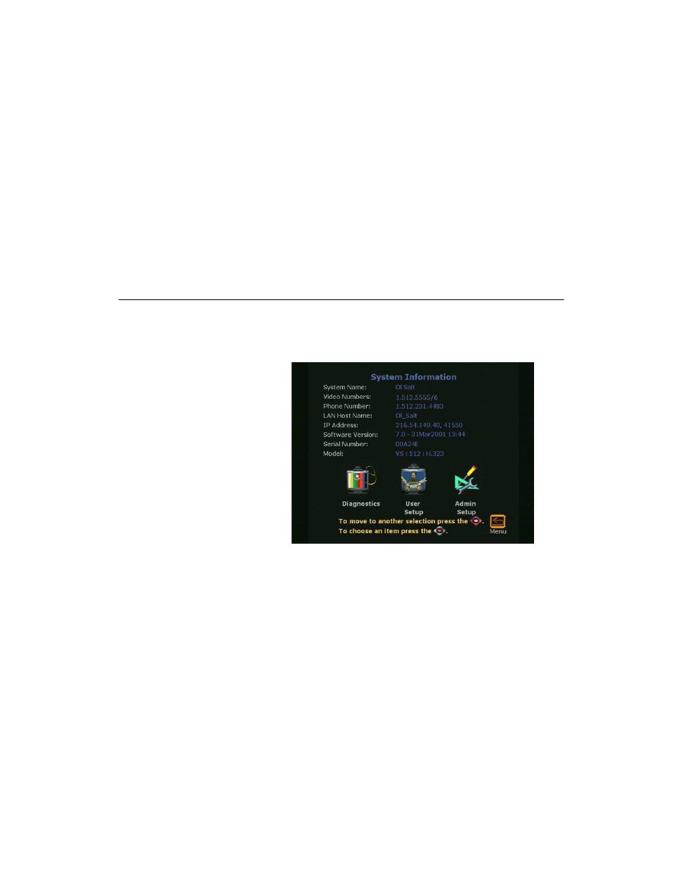 System information and diagnostics, System information | Polycom ViewStation User Manual | Page 187 / 250