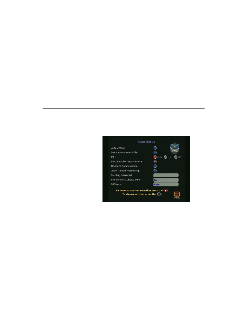 Optional configurations, User setup | Polycom ViewStation User Manual | Page 47 / 250