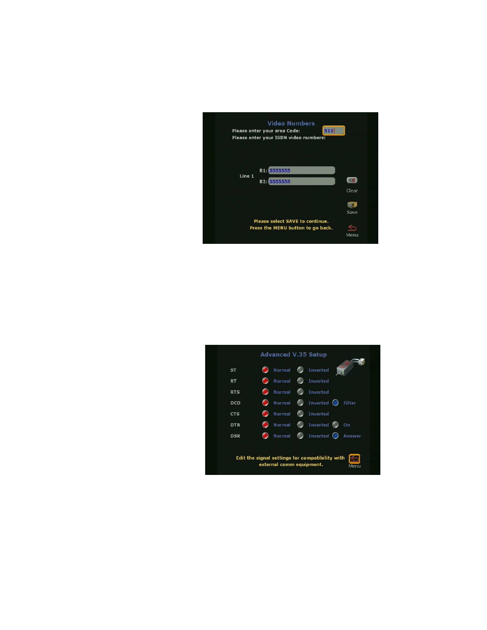 Advanced v.35 setup | Polycom ViewStation User Manual | Page 79 / 250