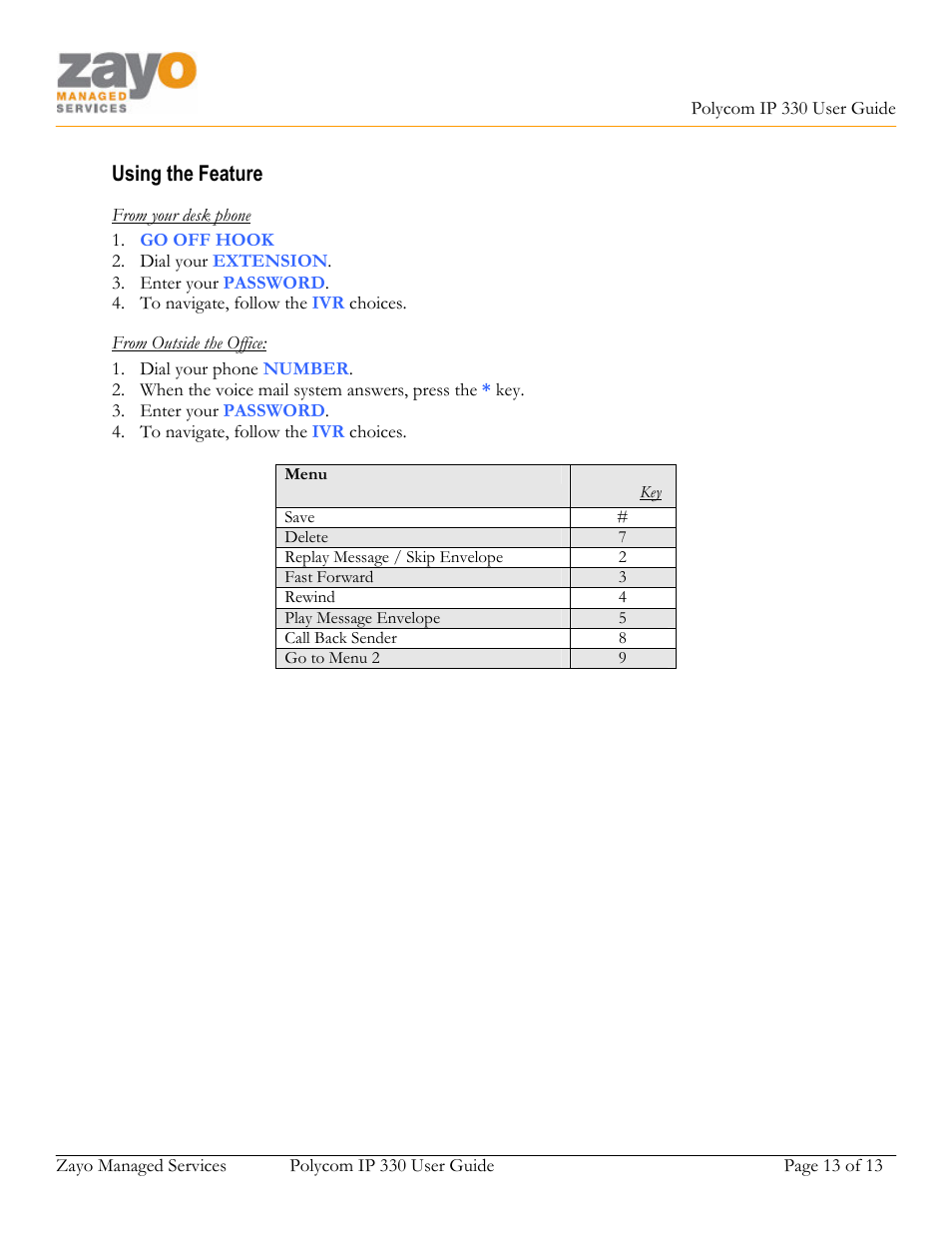 Polycom 330 User Manual | Page 13 / 13