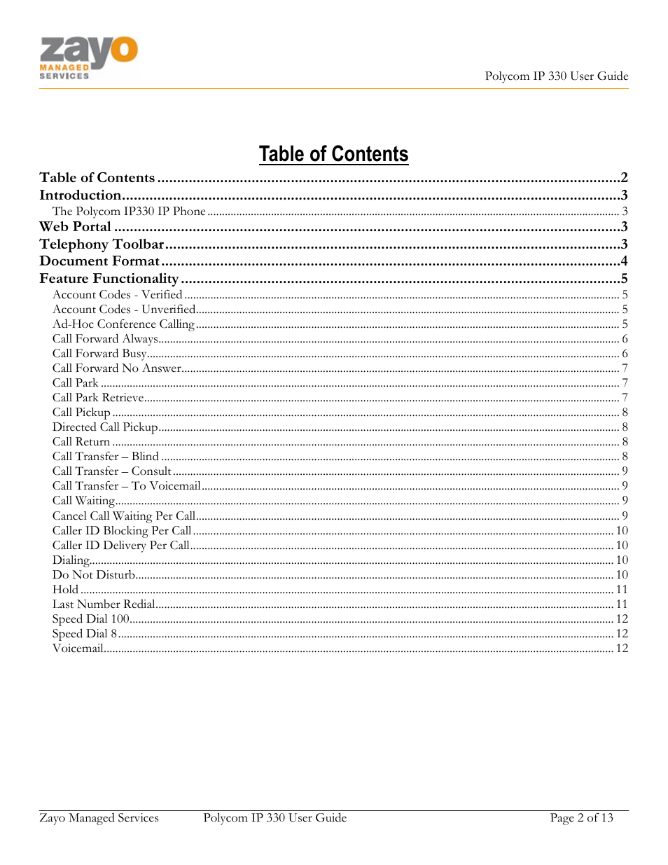 Polycom 330 User Manual | Page 2 / 13