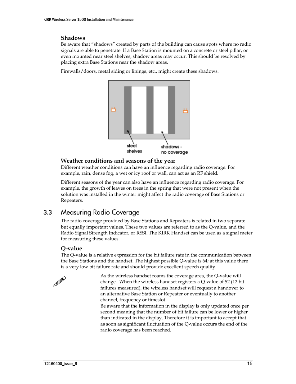 Measuring radio coverage | Polycom KIRK KWS1500 User Manual | Page 15 / 48