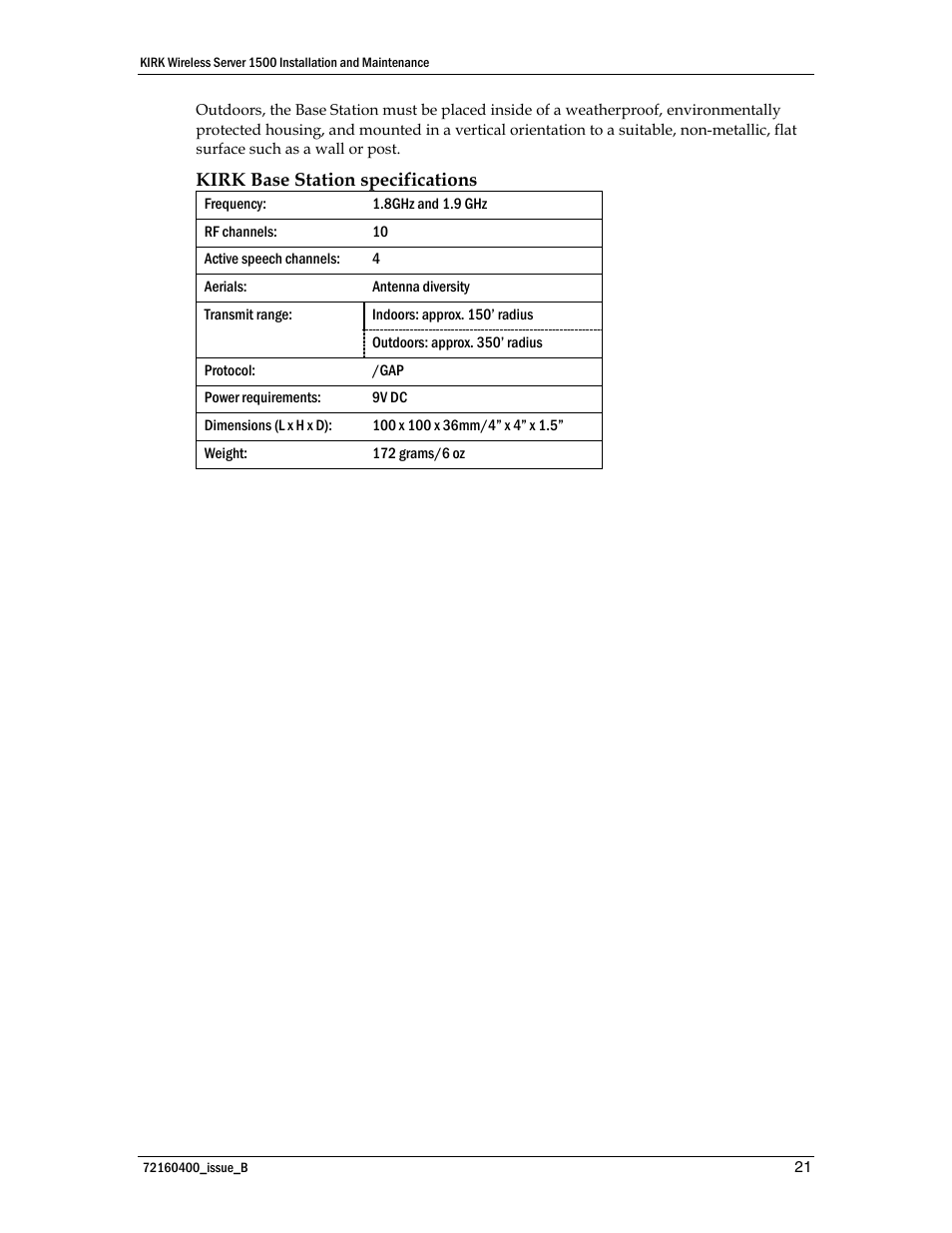 Polycom KIRK KWS1500 User Manual | Page 21 / 48