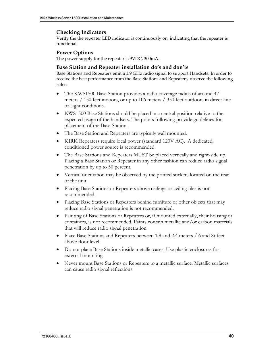 Polycom KIRK KWS1500 User Manual | Page 40 / 48