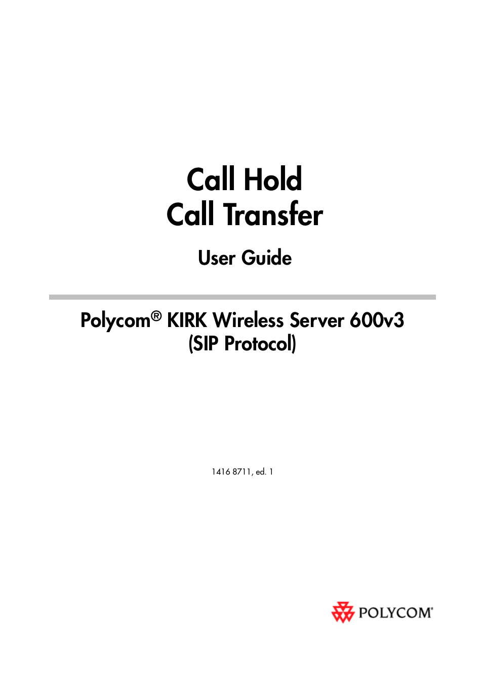 Polycom KIRK 1416 8711 User Manual | 6 pages