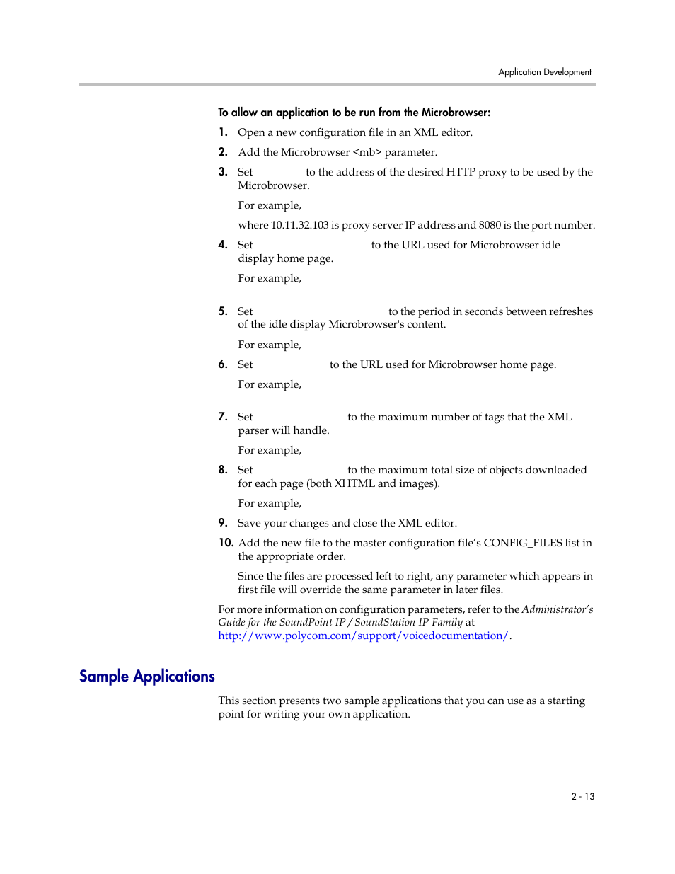 Sample applications, Sample application –13 | Polycom SIP 3.0.2 User Manual | Page 23 / 36