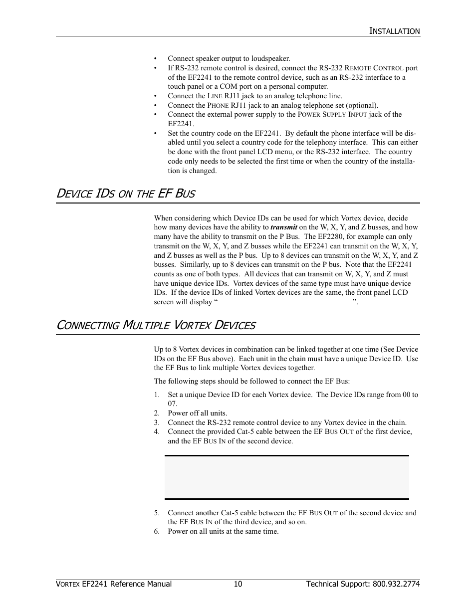 Ef b, Evice, Onnecting | Ultiple, Ortex, Evices | Polycom EF2241 User Manual | Page 12 / 68