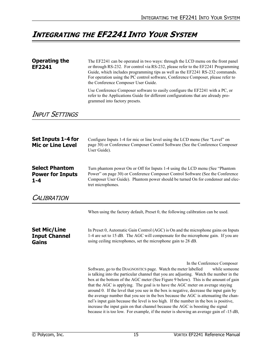 Ef2241, Ntegrating, Ystem | Polycom EF2241 User Manual | Page 17 / 68