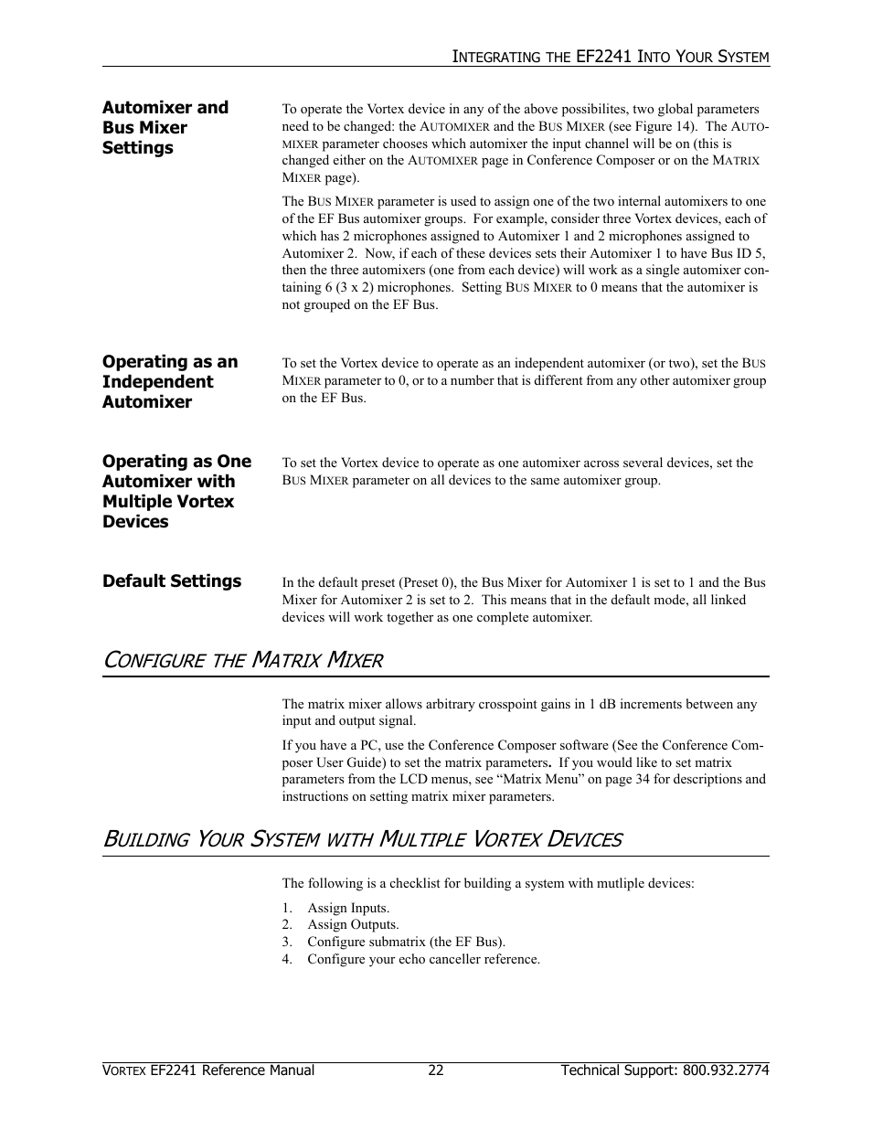 Onfigure, Atrix, Ixer | Uilding, Ystem, With, Ultiple, Ortex, Evices | Polycom EF2241 User Manual | Page 24 / 68