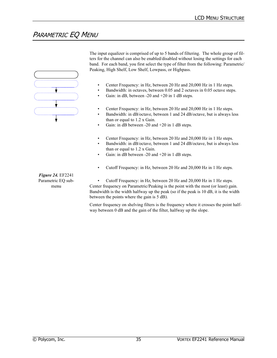 Eq m, Arametric | Polycom EF2241 User Manual | Page 37 / 68