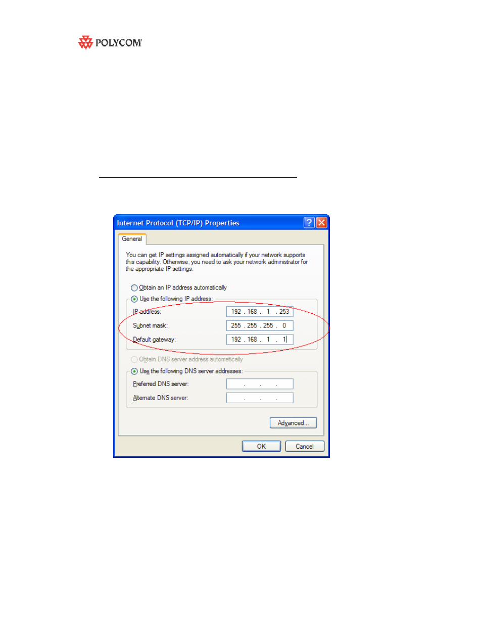 Initial rss 2000 ip configuration | Polycom RSS 2000 User Manual | Page 3 / 24