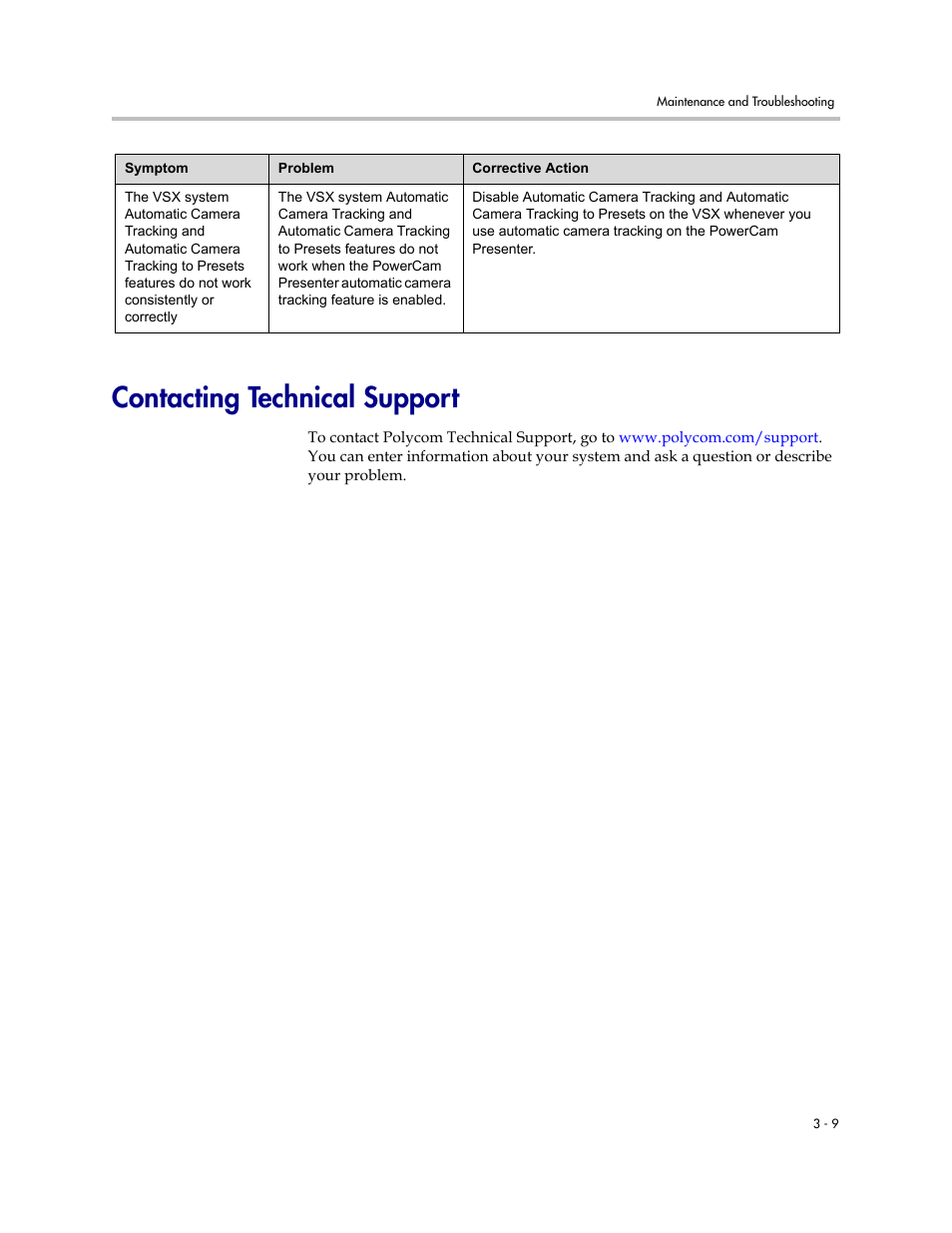 Contacting technical support, Contacting technical support -9 | Polycom 3725-24004-001/A User Manual | Page 39 / 52