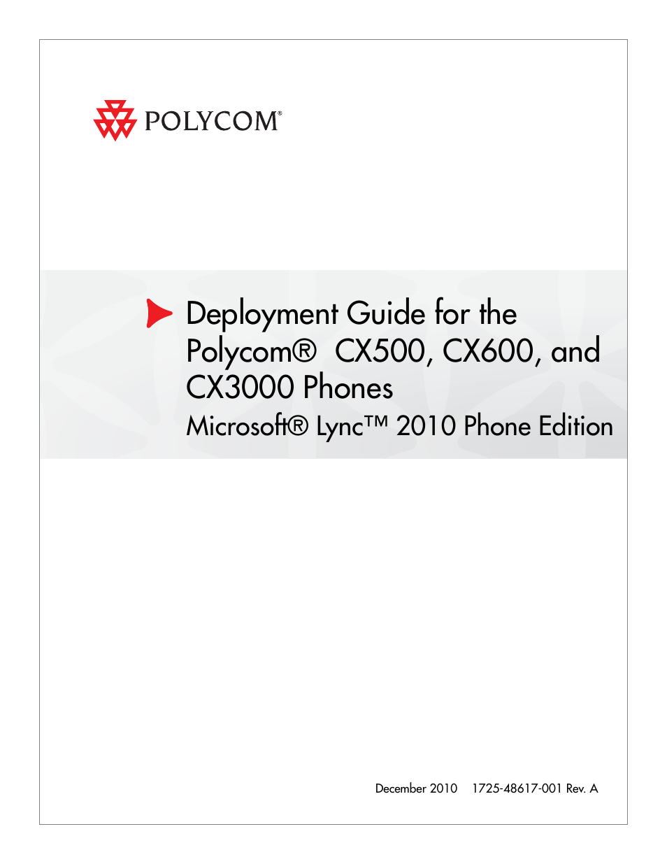 Polycom 725-48617-001 User Manual | 4 pages