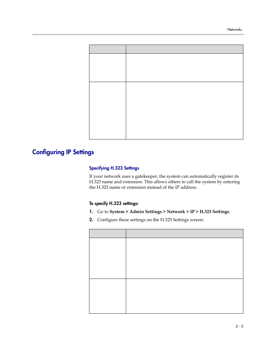 Configuring ip settings, Specifying h.323 settings, Configuring ip settings -5 | Specifying h.323 settings -5 | Polycom 6000 User Manual | Page 17 / 126