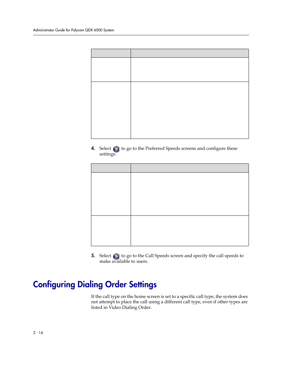 Configuring dialing order settings, Configuring dialing order settings -14 | Polycom 6000 User Manual | Page 26 / 126