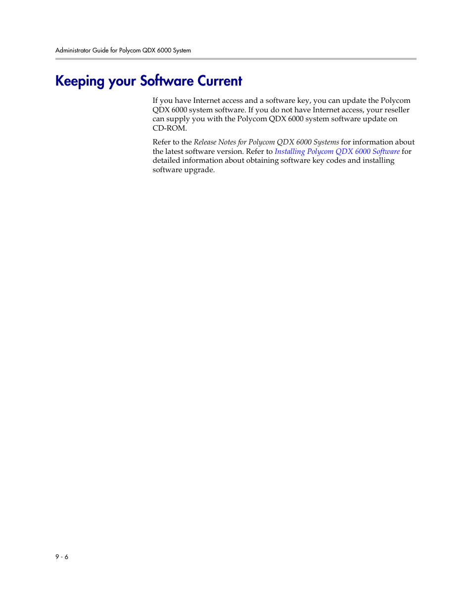 Keeping your software current, Keeping your software current -6 | Polycom 6000 User Manual | Page 92 / 126