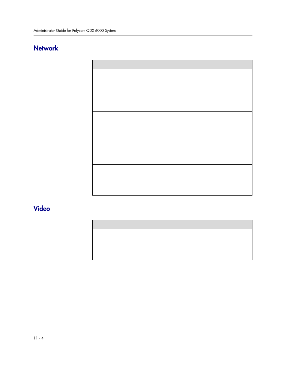 Network, Video, Network -4 video -4 | Network video | Polycom 6000 User Manual | Page 98 / 126