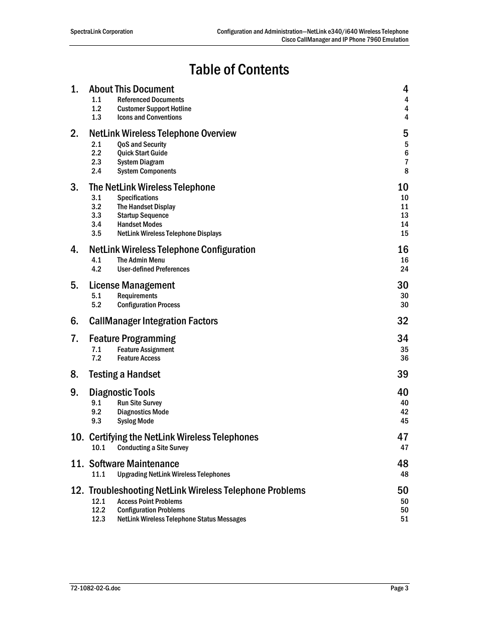 Polycom SpectraLink NetLink E340 User Manual | Page 3 / 58