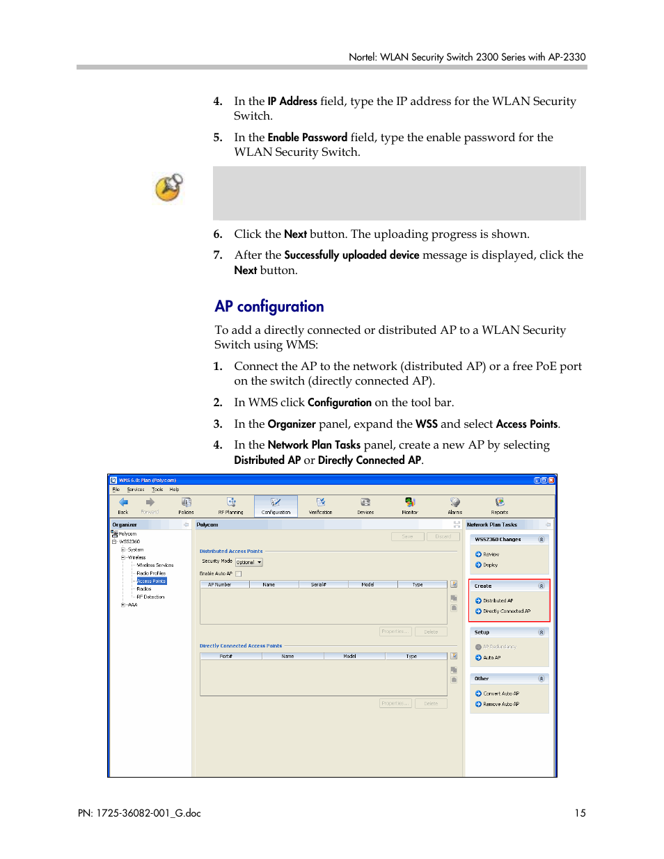 Ap configuration | Polycom 1725-36082-001 User Manual | Page 15 / 37
